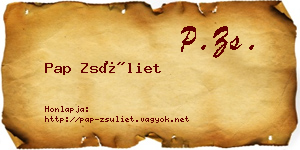 Pap Zsüliet névjegykártya